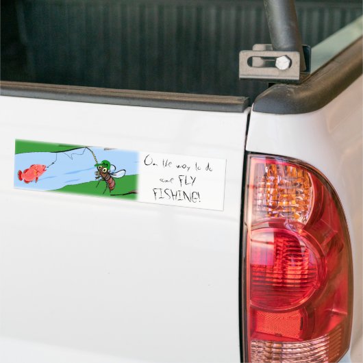 Vliegen Bumpersticker (Op Truck)