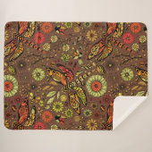 Vliegen, dragonvlieg op kannamonbruin sherpa deken (Voorkant (horizontaal))