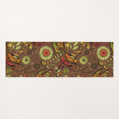 Vliegen, dragonvlieg op kannamonbruin yogamat (Voorkant (horizontaal))