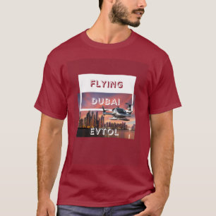 Vliegen Dubai EVTOL voor Air Taxi AAM UAM T-shirt