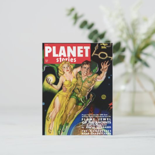 Vliegen Duwde de Melkweg Briefkaart (Staand voorkant)