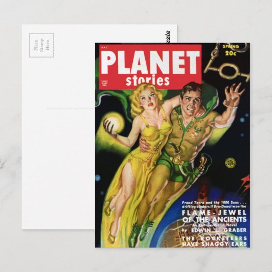 Vliegen Duwde de Melkweg Briefkaart (Voorkant / Achterkant)