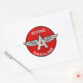 Vliegen Een Benzine Verroest versie Ronde Sticker (Envelop)