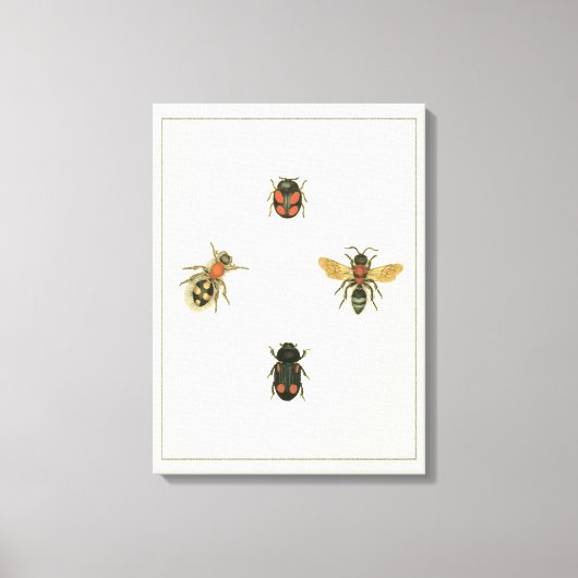 Vliegen en Beetles van Visual Studio Canvas Afdruk (Voorkant)