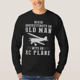 Vliegen en grinniken: Old Mans RC-Vliegtuig Expe T-shirt