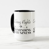 Vliegen en mijn bedrijf sluiten mok (Voorkant links)