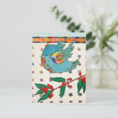 Vliegen en zingen van staarvogels briefkaart (Staand voorkant)