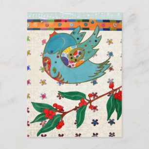 Vliegen en zingen van staarvogels briefkaart