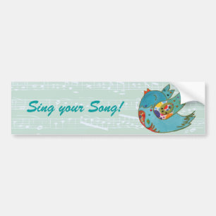 Vliegen en zingen van staarvogels bumpersticker