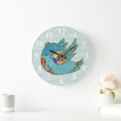 Vliegen en zingen van staarvogels grote klok (Huis)