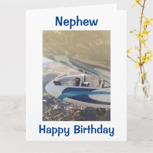 VLIEGEN HOOG EN WENSEN VOOR NEEFJE'S VERJAARDAG KAART (Gele Bloem)