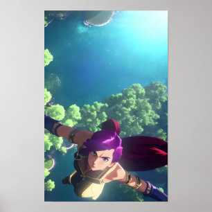 Vliegen in de lucht poster