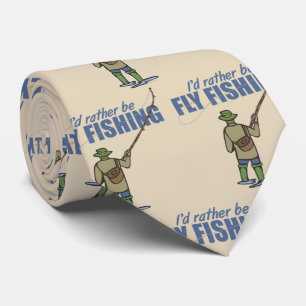 Vliegen in de wateren van de vissers Tan Beige Stropdas