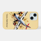 "Vliegen in luxe" iPhone 15 Case (Achterkant horizontaal)