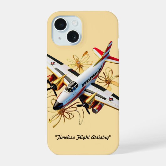 "Vliegen in luxe" iPhone 15 Case (Achterkant)