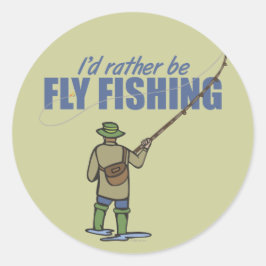 Vliegen in wateren ronde sticker