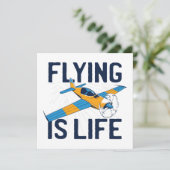 Vliegen is het Wenskaart van de Life Aviation Pilo Kaart (Staand voorkant)