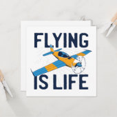 Vliegen is het Wenskaart van de Life Aviation Pilo Kaart (Voorkant / Achterkant in situ)