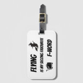 Vliegen is mijn tweede favoriete F-woord Bagagelabel (Voorkant (verticaal))