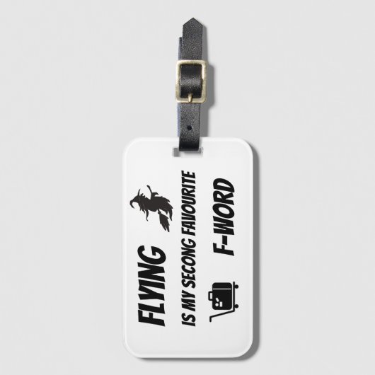 Vliegen is mijn tweede favoriete F-woord Bagagelabel (Voorkant (verticaal))