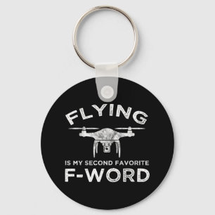 Vliegen is mijn tweede favoriete F-woord Sleutelhanger