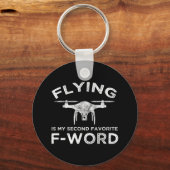 Vliegen is mijn tweede favoriete F-woord Sleutelhanger (Voorkant)