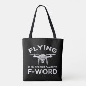 Vliegen is mijn tweede favoriete F-woord Tote Bag (Achterkant)