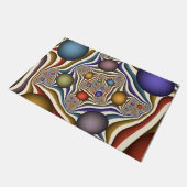 Vliegen, kleurrijke moderne Abstracte fractale kun Deurmat (Schuin)