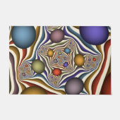 Vliegen, kleurrijke moderne Abstracte fractale kun Deurmat (Voorkant)