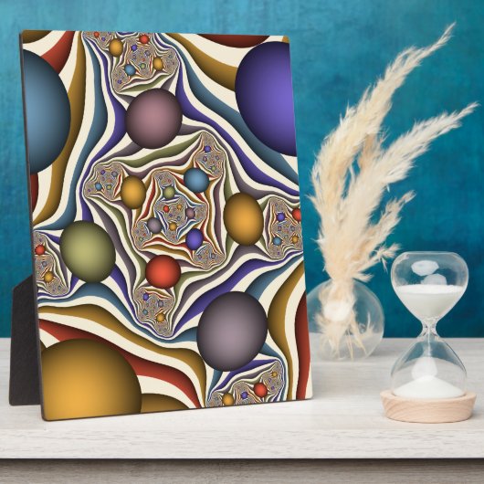 Vliegen, kleurrijke moderne Abstracte fractale kun Fotoplaat (Zijkant)