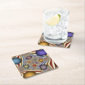 Vliegen, kleurrijke moderne Abstracte fractale kun Kartonnen Onderzetters (Insitu)