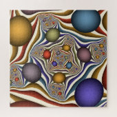 Vliegen, kleurrijke moderne Abstracte fractale kun Legpuzzel (Horizontaal)