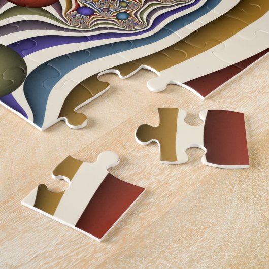 Vliegen, kleurrijke moderne Abstracte fractale kun Legpuzzel (Zijkant)