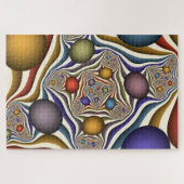 Vliegen, kleurrijke moderne Abstracte fractale kun Legpuzzel (Horizontaal)