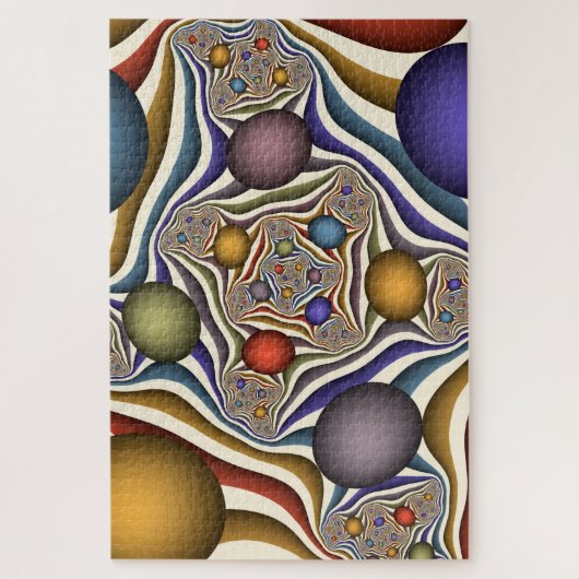 Vliegen, kleurrijke moderne Abstracte fractale kun Legpuzzel (Verticaal)