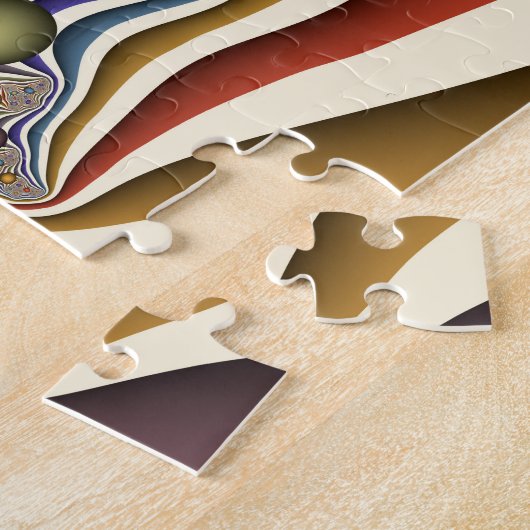 Vliegen, kleurrijke moderne Abstracte fractale kun Legpuzzel (Zijkant)