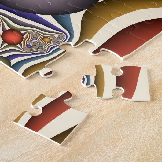 Vliegen, kleurrijke moderne Abstracte fractale kun Legpuzzel (Zijkant)