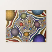 Vliegen, kleurrijke moderne Abstracte fractale kun Legpuzzel (Horizontaal)