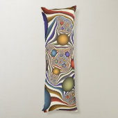 Vliegen, kleurrijke moderne Abstracte fractale kun Lichaamskussen (Achterkant (Verticaal))