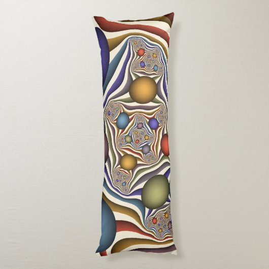 Vliegen, kleurrijke moderne Abstracte fractale kun Lichaamskussen (Achterkant (Verticaal))