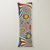 Vliegen, kleurrijke moderne Abstracte fractale kun Lichaamskussen (Voorkant Verticaal)