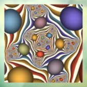 Vliegen, kleurrijke moderne Abstracte fractale kun Raamsticker (Vel 3)