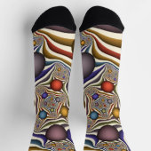 Vliegen, kleurrijke moderne Abstracte fractale kun Sokken (Top)