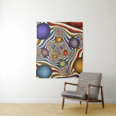 Vliegen, kleurrijke moderne Abstracte fractale kun Wandkleed (In situ)