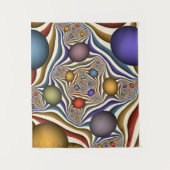 Vliegen, kleurrijke moderne Abstracte fractale kun Wandkleed (Voorkant)