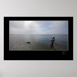 Vliegen langs de Deense kust Poster