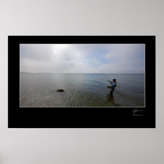 Vliegen langs de Deense kust Poster