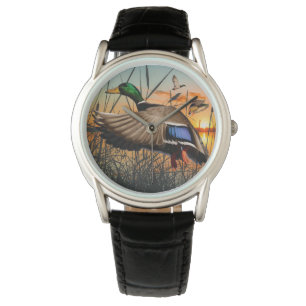 Vliegen Mallard horloge, eendenjacht Horloge