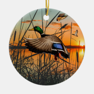 Vliegen Mallard Ornament, eendenjacht Keramisch Ornament