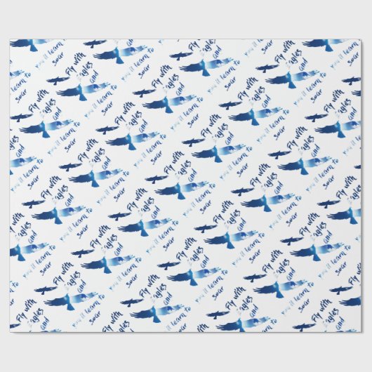 Vliegen met adelaars cadeaupapier (Vlak)